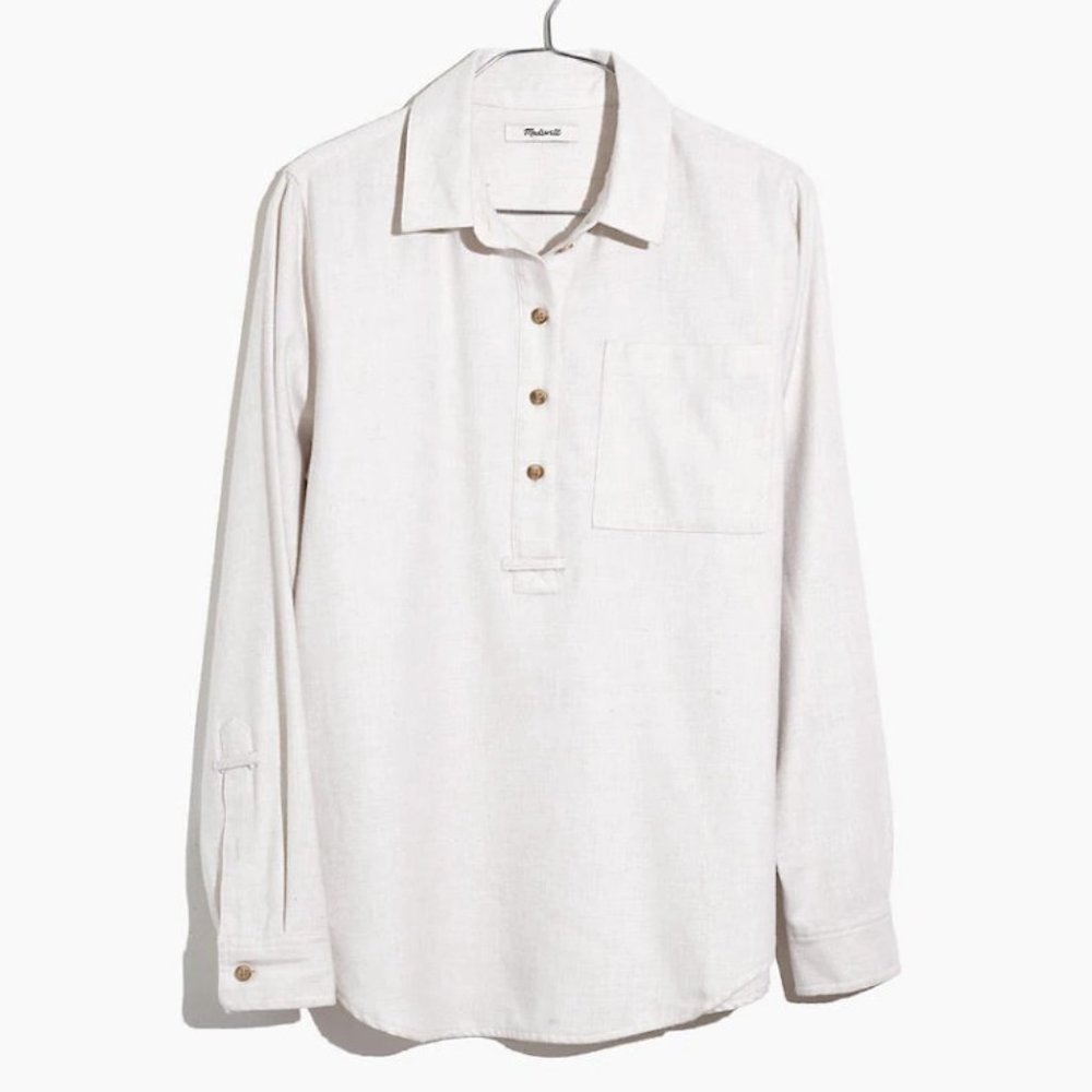 Madewell Flannel Ex-Boyfriend Popover Shirt